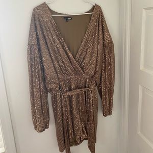Gold/Bronze sequin romper